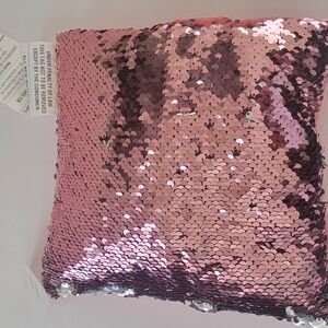 Pink Sequin Throw Pillow